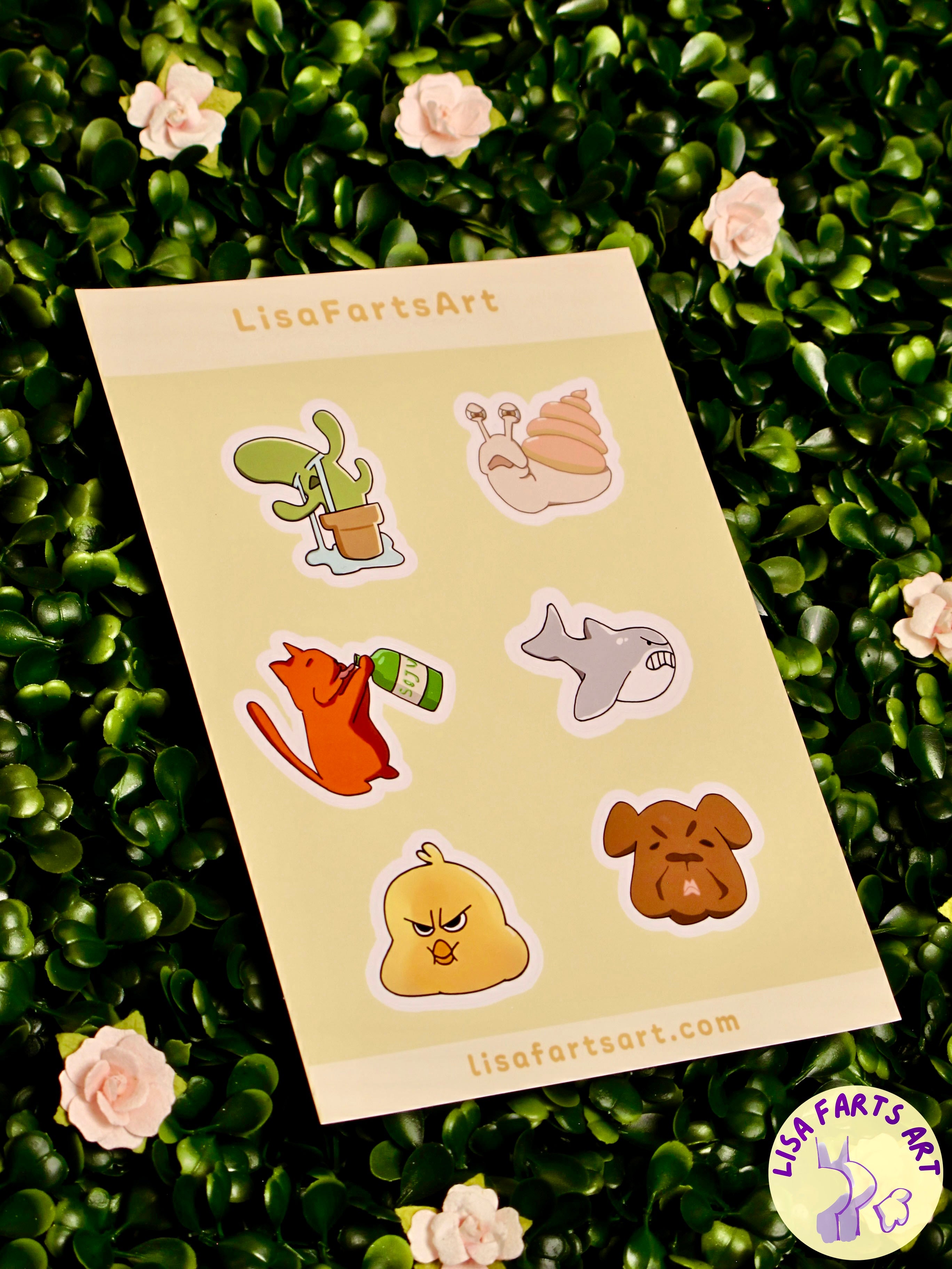 Emotional Animals Sticker Sheet